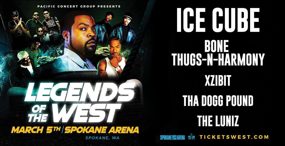 Legends of the West starring ICE CUBE with special guests Bone Thugs-n Harmony, Xzibit, Tha Dogg Pound, (featuring Kurupt) and the Luniz