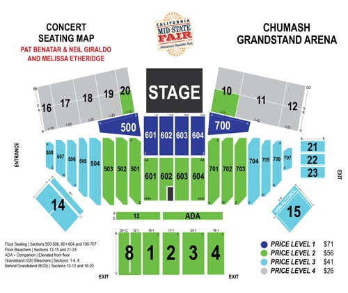 Mid State Fair Seating Chart