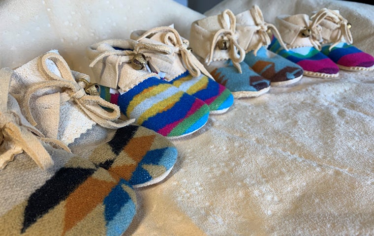 "Make Your Own" Baby Pendleton Moccasins