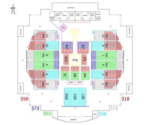 Spokane Arena Seating Chart Wwe