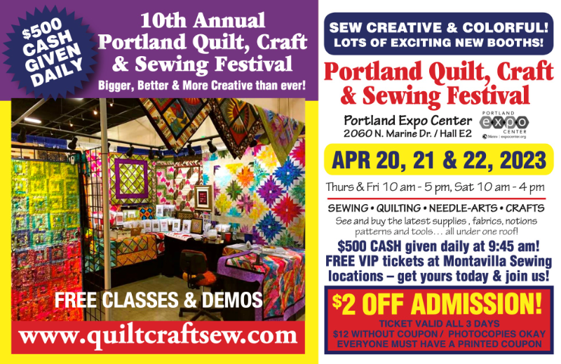 More Info for Portland Quilt, Craft & Sewing Festival
