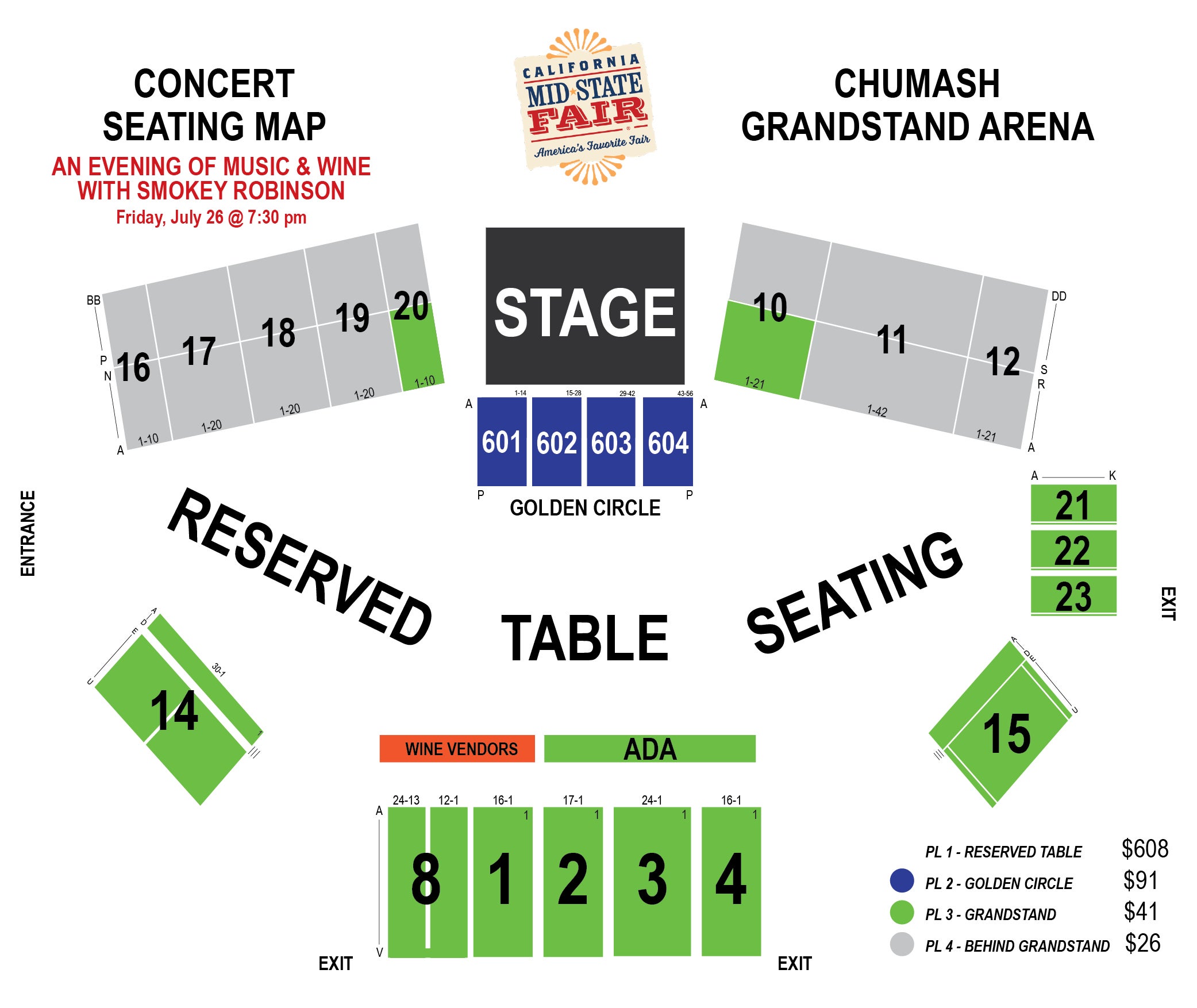 Paso Robles Mid State Fair Concert Seating Chart